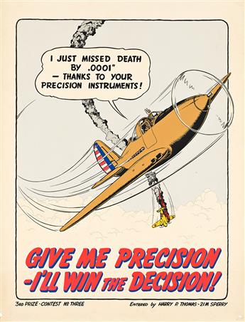 JACK NEILL & ANONYMOUS.  [CARTOON CAPTION CONTEST / WORLD WAR II]. Group of 4 posters. 1940s. 25x19 inches, 63½x48¼ cm.